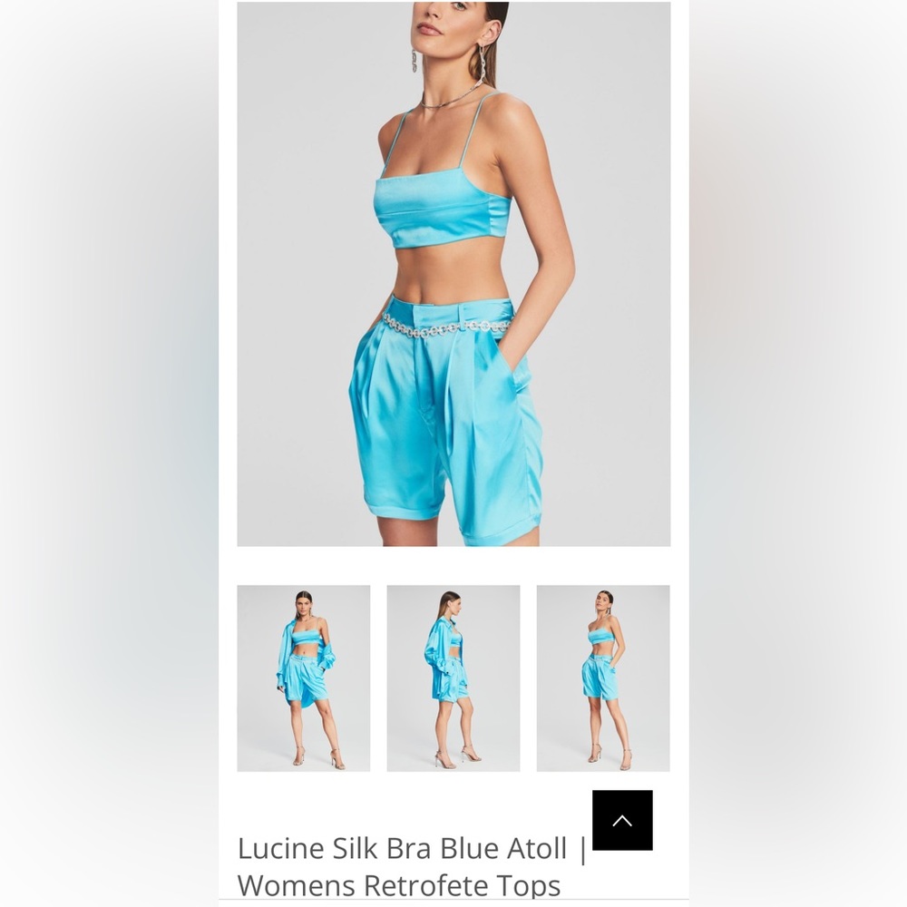 Blue crop bralette